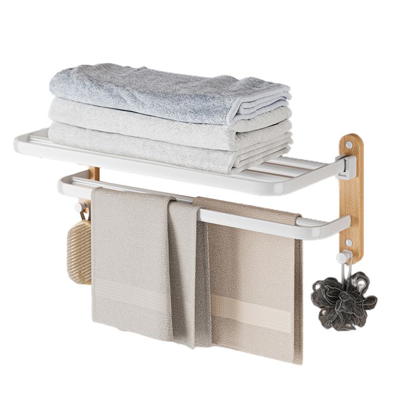 Avtoit | White Metal and Solid Wood Bathroom Accessories Hardware Set