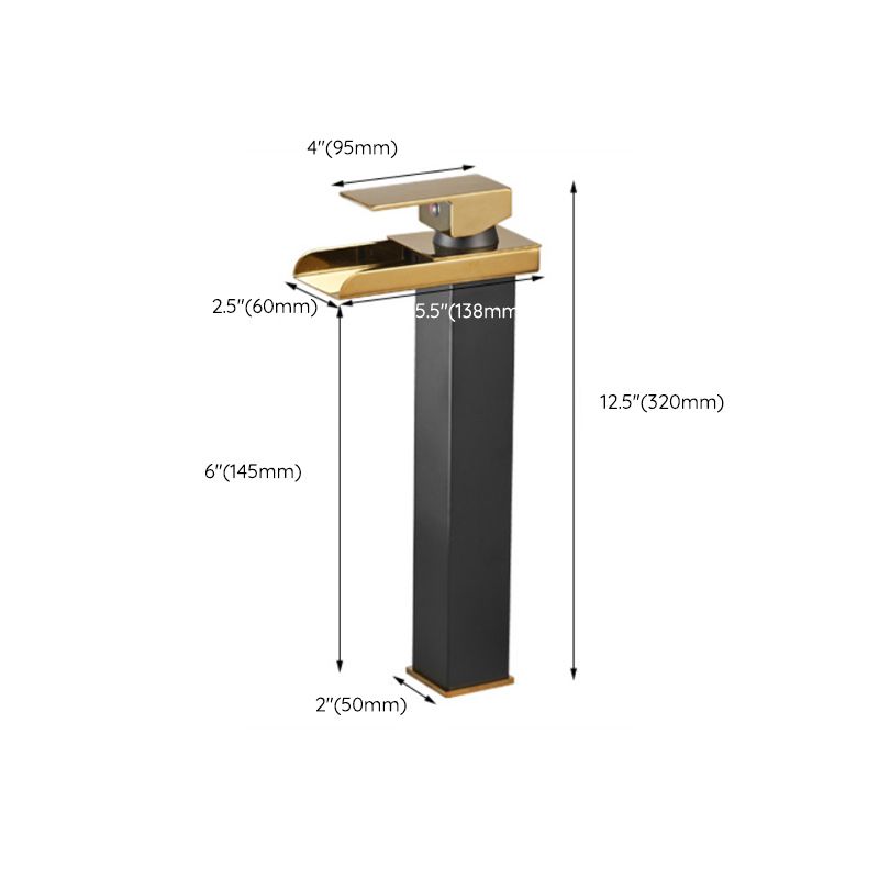 Avtoit | Waterfall spout basin tap lever handle square basin tap