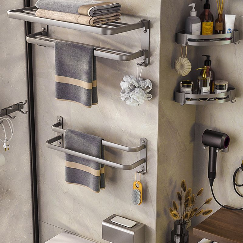 Avtoit | Modern Bathroom Accessory Set Towel Bar Paper Holder Gray Bathroom Accessory Set