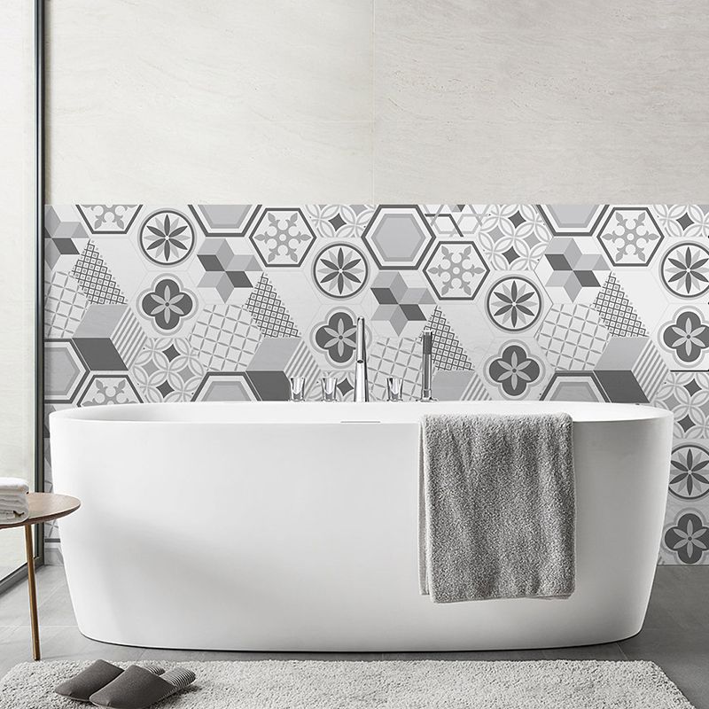 Avtoit | Plastic Mosaic Tile Wallpaper Hexagonal for Stick-On and Removable Back Wall Tile