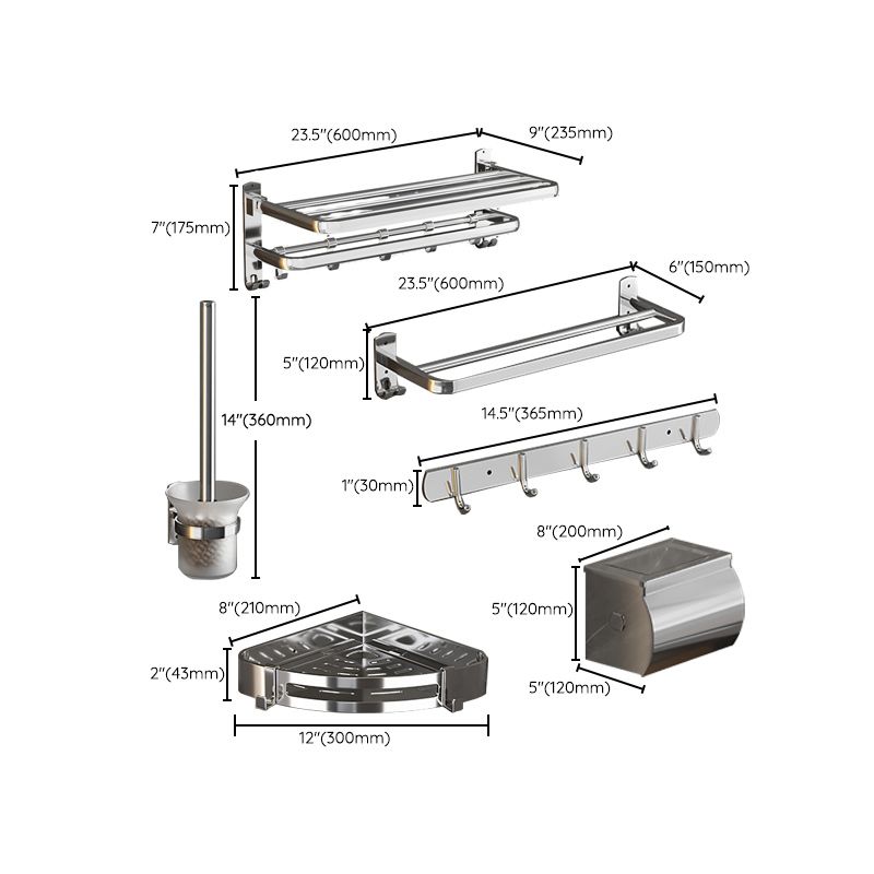 Avtoit | Modern Bathroom Accessory Set Paper Holder Bathroom Shelf Stainless Steel Bathroom Hardware