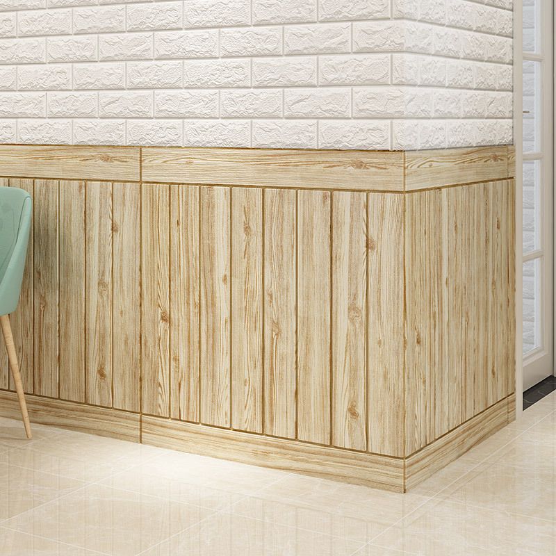 Avtoit | Modern Tin Wall Paneling Smooth Wall Ceiling Wood Plank Set of 6
