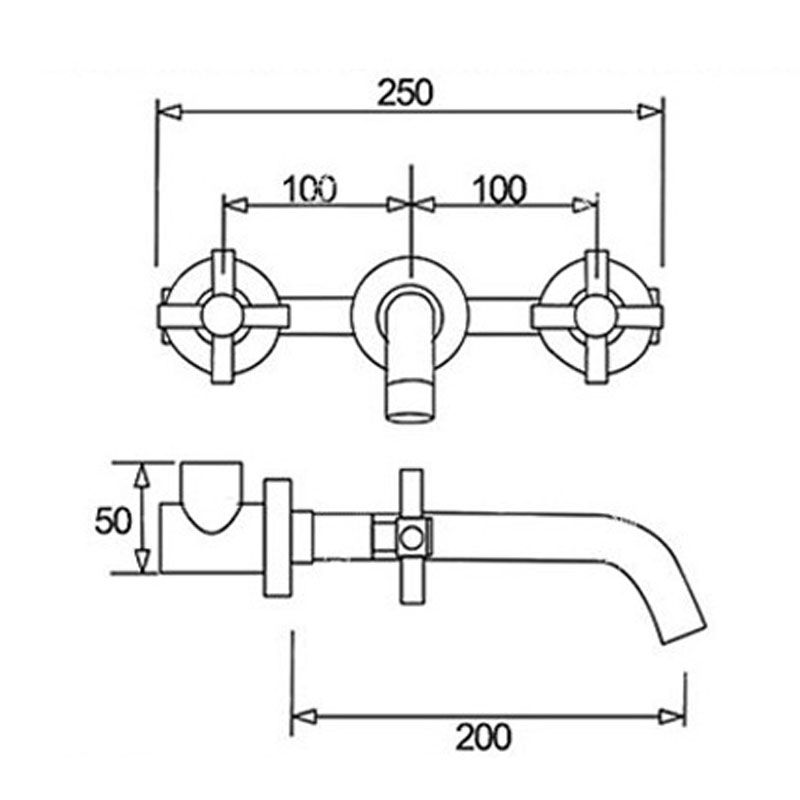 Avtoit | Modern Wall-Mounted Faucet Bathroom Lever Bathtub Faucet