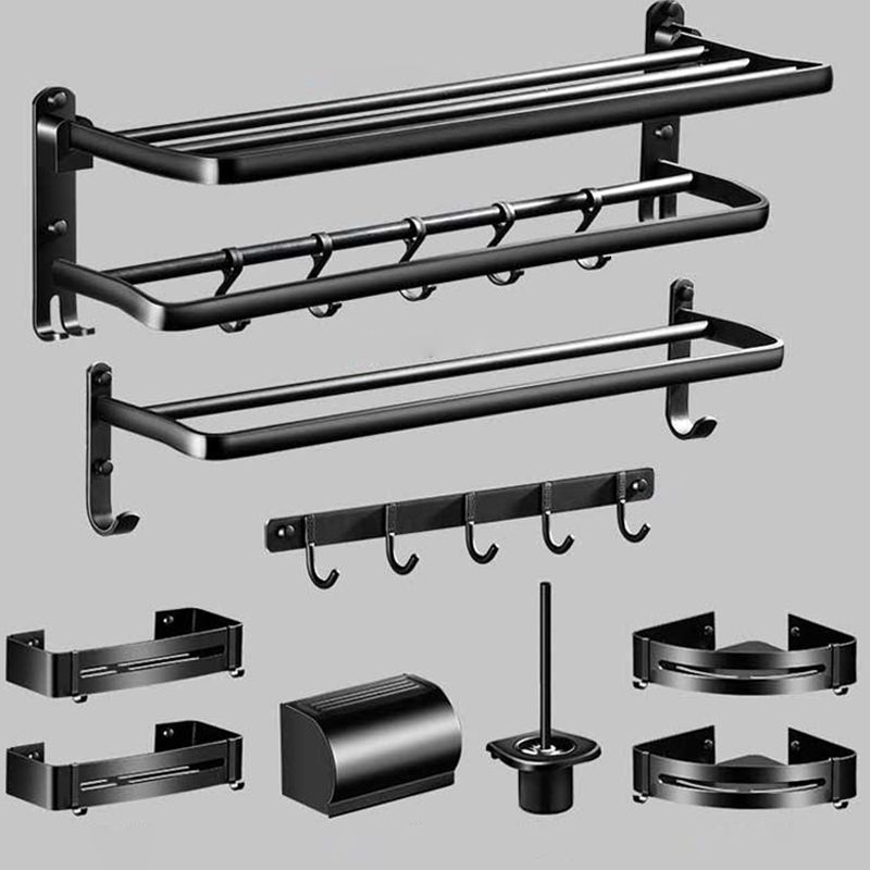Avtoit | Modern Aluminum Bathroom Hardware Set Black Bathroom Accessories Set