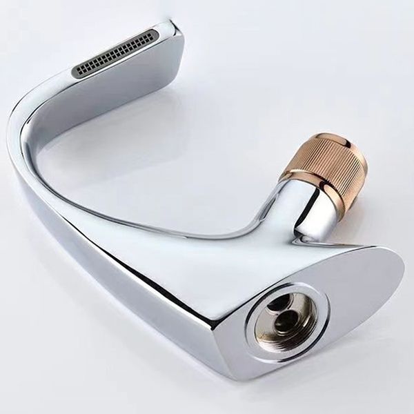 Avtoit | Button Handle Faucet Contemporary Style Faucet with Waterfall Spout
