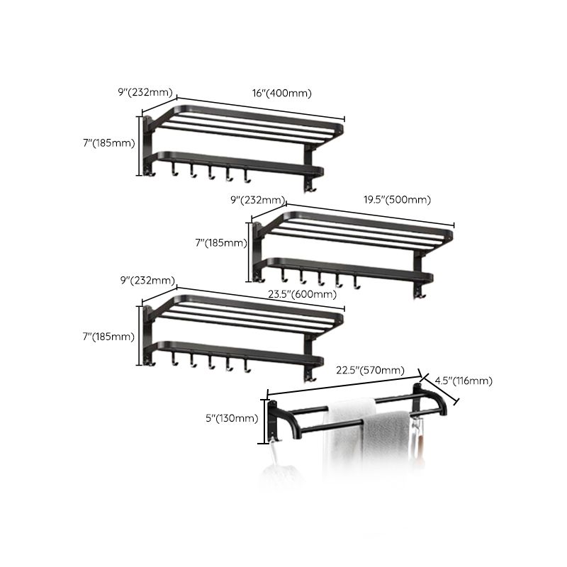 Avtoit | Matt black bathroom accessory set Modern bathroom accessory hardware set