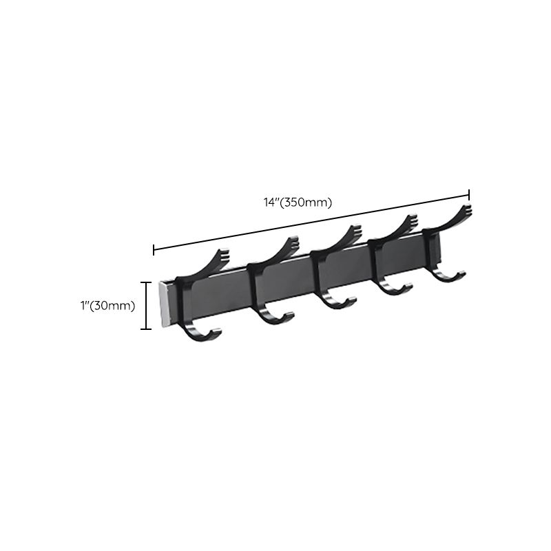 Avtoit | Modern Classic Bathroom Hardware Set Matte Black Bathrobe/Towel Bar & Bathroom Shelf