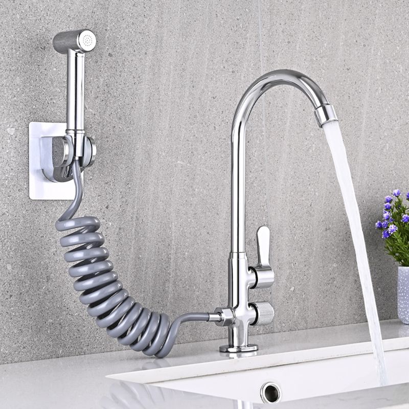 Avtoit | Single Cold Water Valve Uniform Color High Arc Deck Mounted Bathtub Faucet