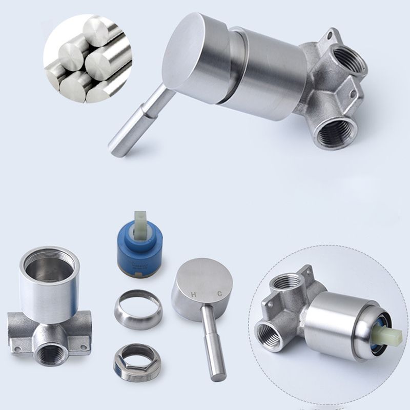 Avtoit | Stainless Steel Shower Combination Round Fixed Shower Head with Shower Arm
