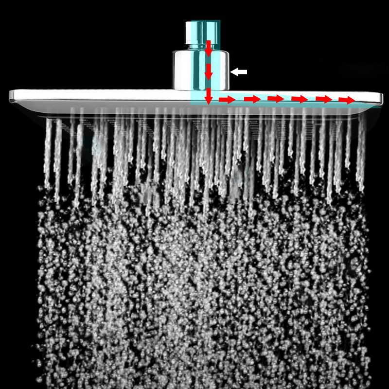 Avtoit | Chrome Square Shower Head Combination Wall Mounted and Ceiling Mounted Handheld Shower