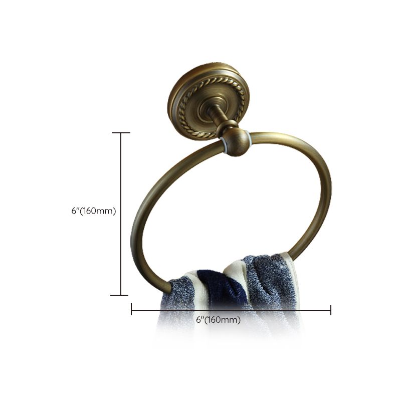 Avtoit | Worn Brass Traditional Bathroom Set with Bath Shelf/Paper Holder & Towel Bar