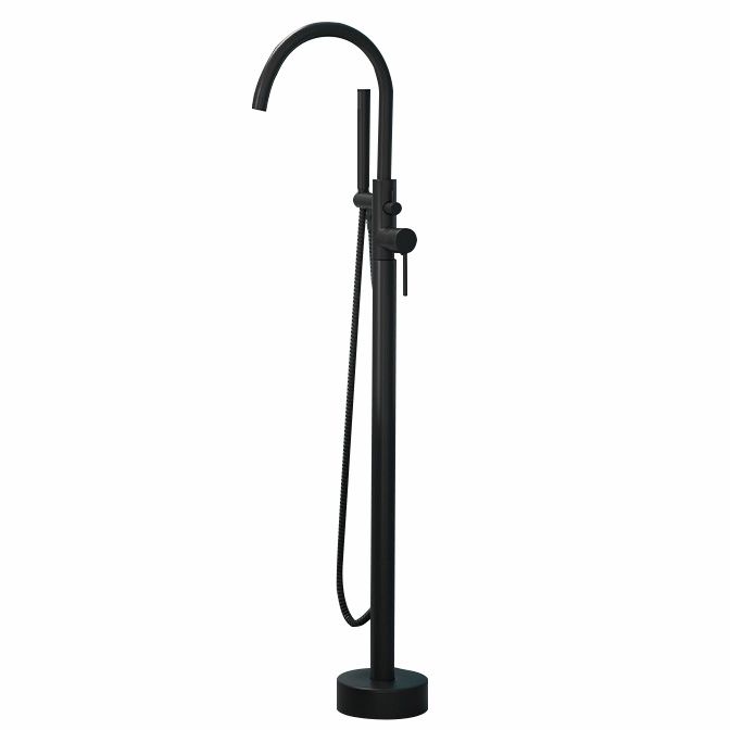 Avtoit | Modern Freestanding Bathtub Faucet Copper Floor Mounted Freestanding Bathtub Faucet