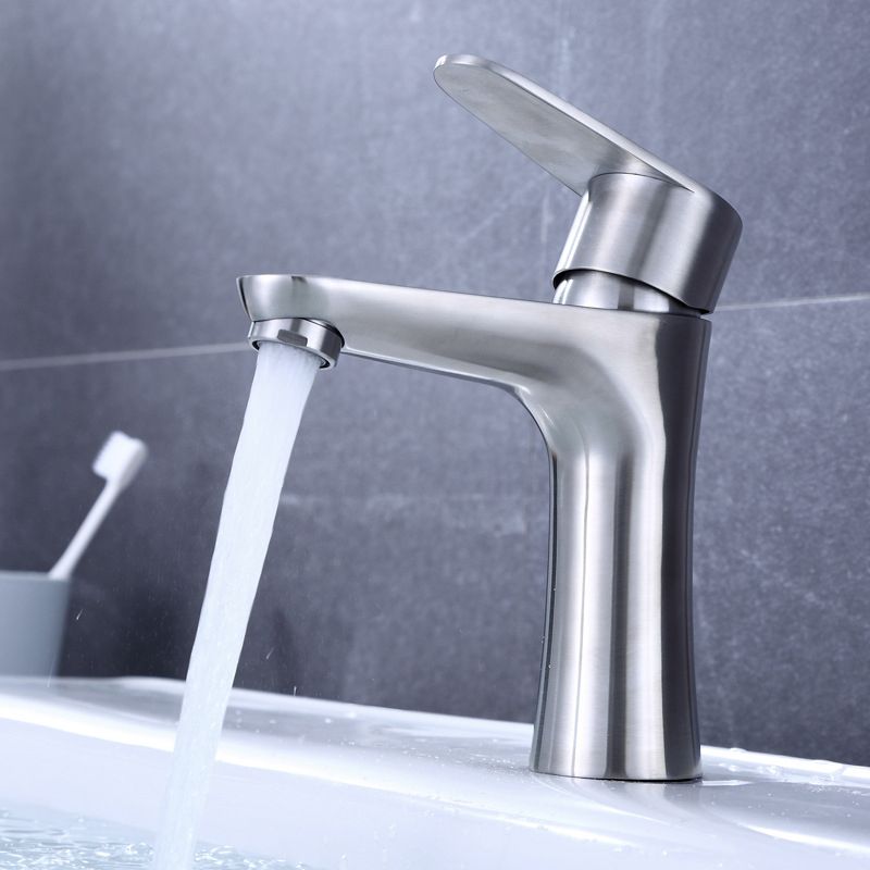 Avtoit | Modern Basin Tap Monochrome Center Mount Low Arc Faucet for Bathroom