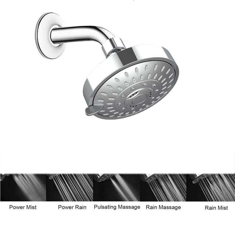 Avtoit | Wall-mounted Metal Shower Head Modern Round Shower Head Fixed Shower Head