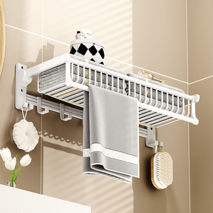 Avtoit | Modern style bathroom accessory set with bath shelf/towel holder/toilet brush in white