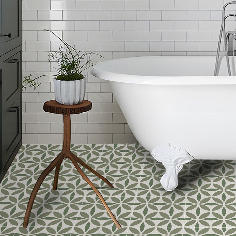 Avtoit | Indoor Vinyl Tiles Floral Pattern Peel and Stick Waterproof Square Vinyl Tile