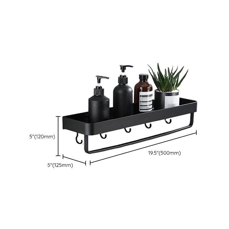 Avtoit | Contemporary Bathroom Accessory Set Black Surface Bathrobe Hook/Towel Ring Bar