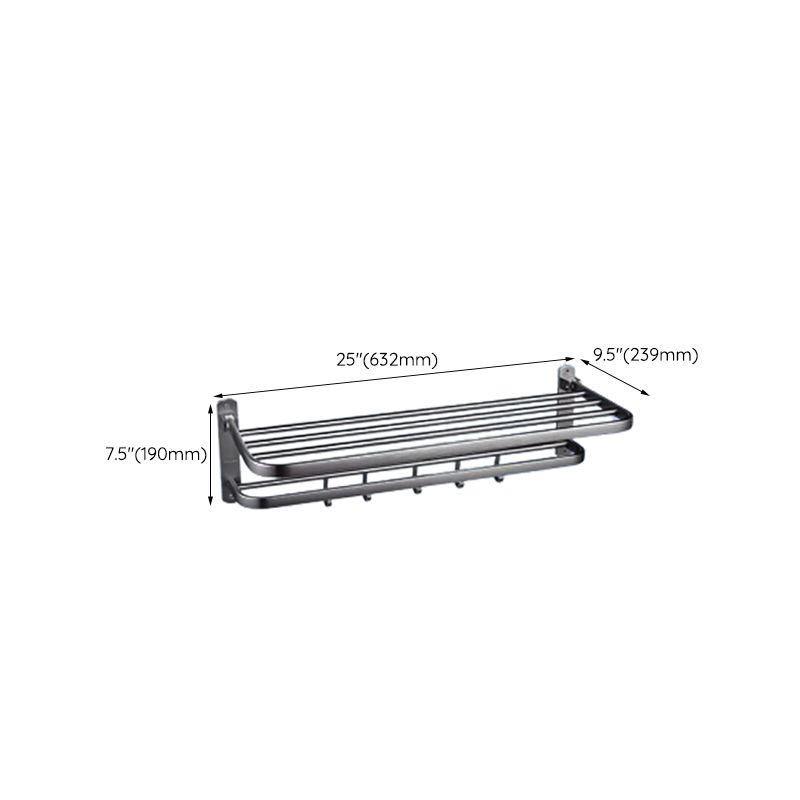 Avtoit | Contemporary bathroom accessory set made of aluminum with towel holder/bath shelf