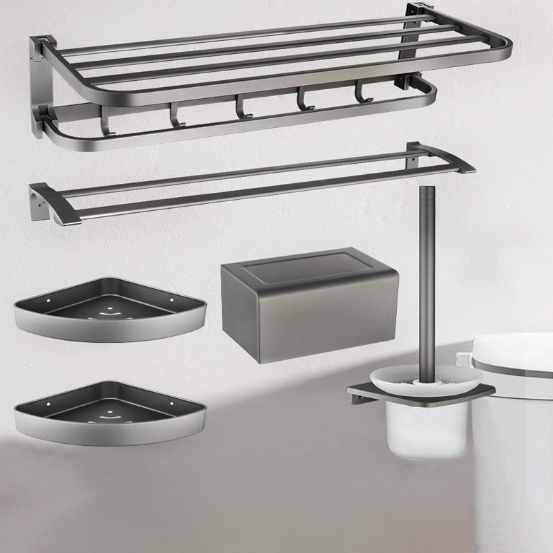 Avtoit | Contemporary Metal 6-piece Bathroom Accessory Set with Bathroom Shelf