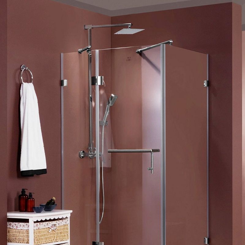 Avtoit | Contemporary Shower Combo Fixed Shower Head Stainless Steel Wall Mount Square Shower Head