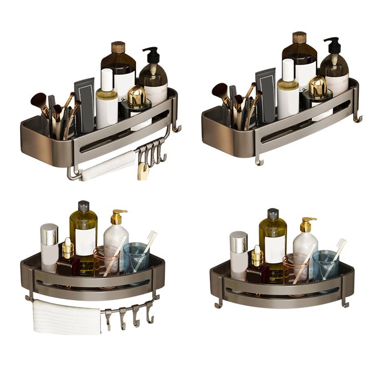 Avtoit | Contemporary bathroom accessory set 3-piece bath shelf with hooks