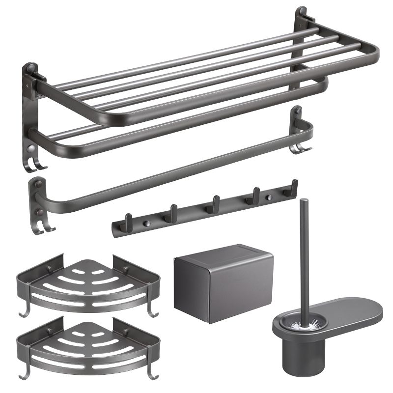 Avtoit | Modern Bathroom Fixture Set Towel Bar Gray Bathroom Shelf Bathroom Set