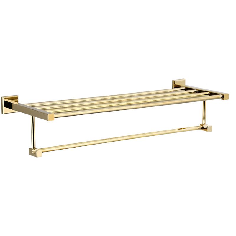 Avtoit | Gold Modern Bathroom Set, Polished Gold, 4 Pieces, Towel Holder, Paper Holder