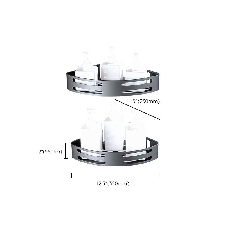 Avtoit | Matt gray bathroom accessory set bathroom shelf/towel holder & paper holder included