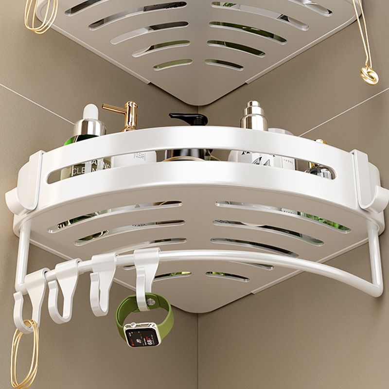Avtoit | Modern white finish bathroom shelf rectangular & triangular bathroom hardware set