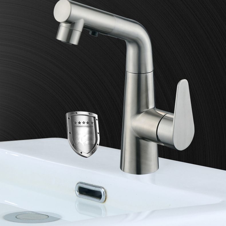 Avtoit | Contemporary Vessel Faucet Pull-Out Faucet with Single Lever Handle