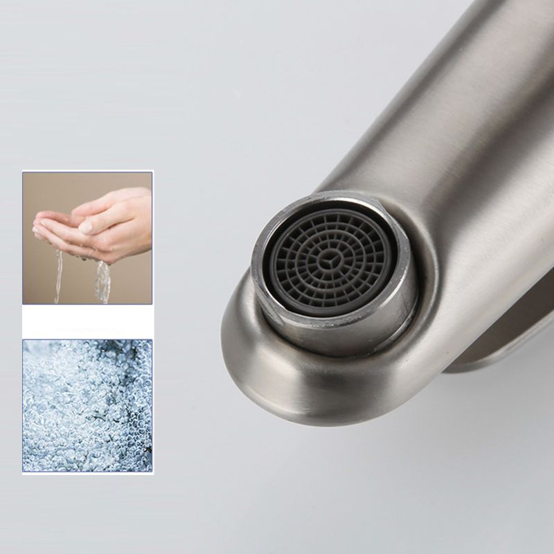 Avtoit | Round Single-Handle Bathroom Faucet Single Hole Sink Faucet in Chrome