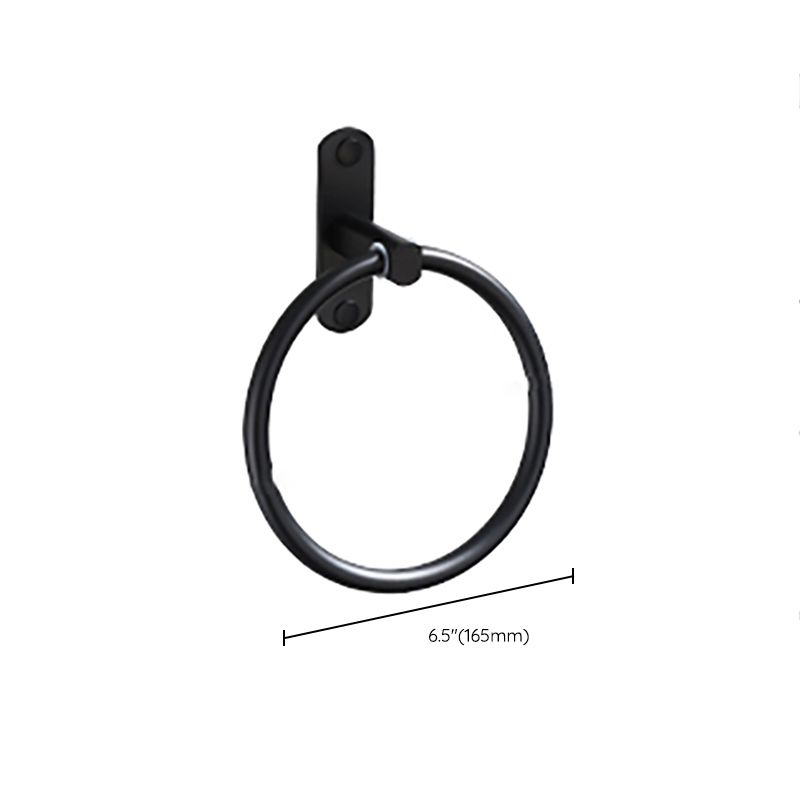 Avtoit | Contemporary Bathroom Accessory Set Black Surface Bathrobe Hook/Towel Ring Bar