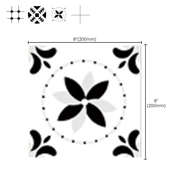 Avtoit | Modern Peel & Stick Mosaic Tiles PVC Single Panel Square Peel and Stick Wall Tile