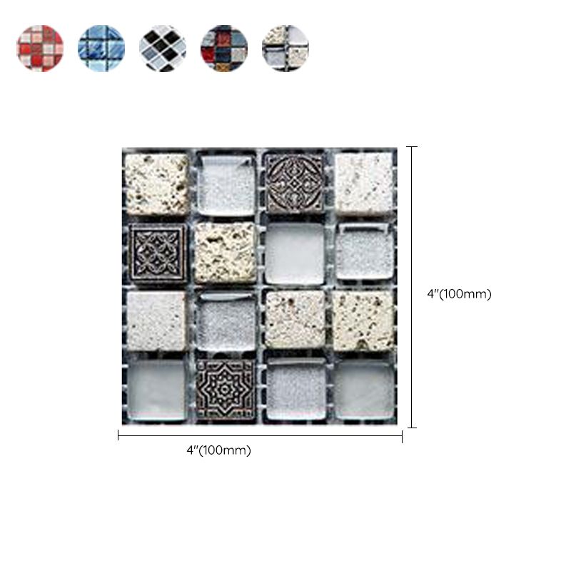 Avtoit | Pattern Color Stone Peel and Stick Mosaic Tile Peel and Stick Tiles Set of 20