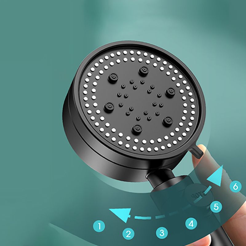 Avtoit | Modern 6 Setting Shower Head Adjustable Spray Pattern Matt Black Round Shower Head