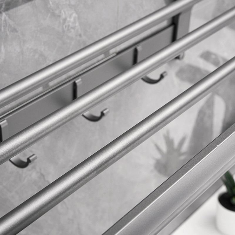 Avtoit | Gray 6/7-piece modern bathroom accessory set bathroom shelf/bath towel hooks/towel bar included