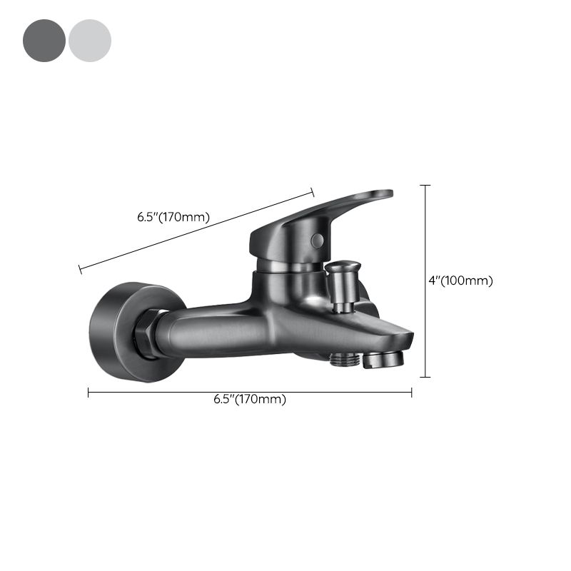 Avtoit | Bathtub filler wall mount hand shower single lever handle 2 holes low arc bathtub faucet with hose