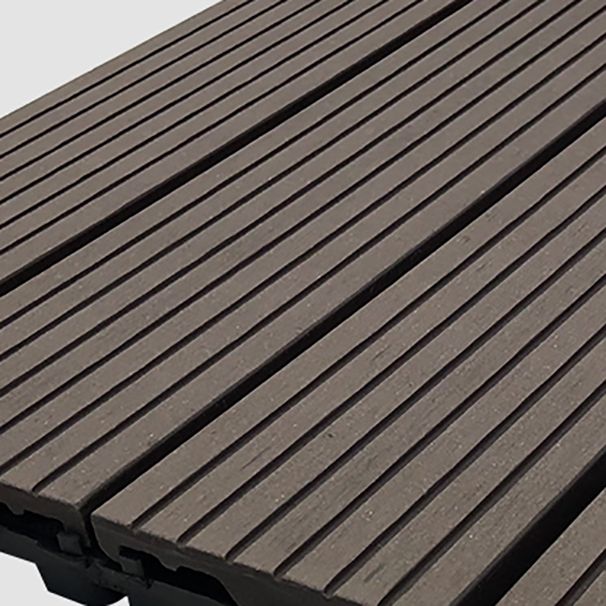 Avtoit | Composite Square Patio Tiles Interlocking Striped Pattern Patio Floor Tiles