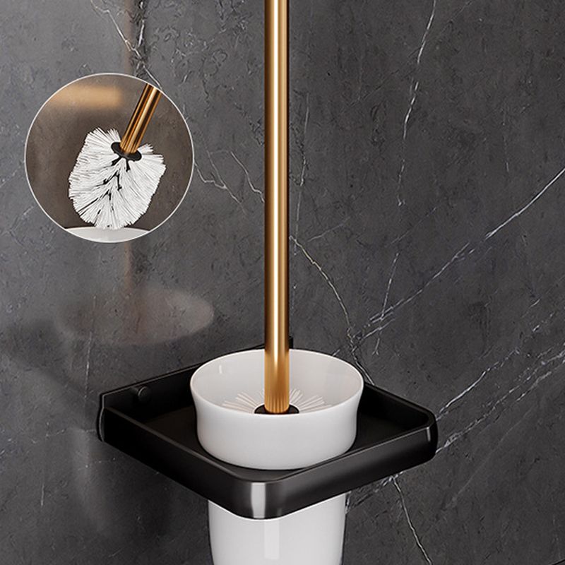 Avtoit | Black and Brass Bathroom Hardware Set Modern Stainless Steel Bathroom Shelf/Towel Holder/Paper Holder