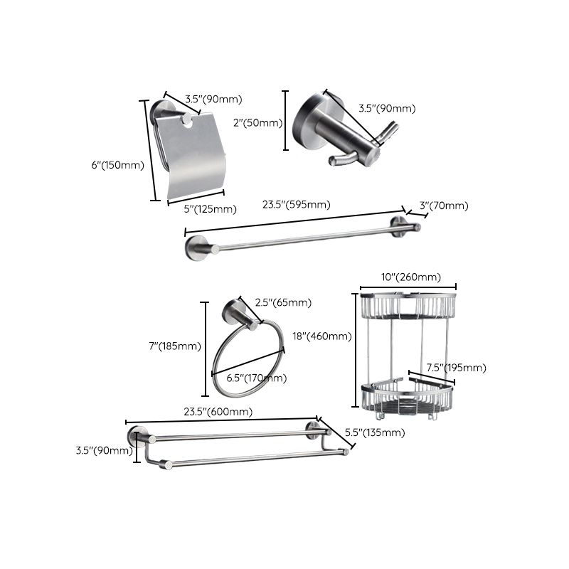 Avtoit | Chrome Traditional Bathroom Accessory Set Stainless Steel Bathroom Set