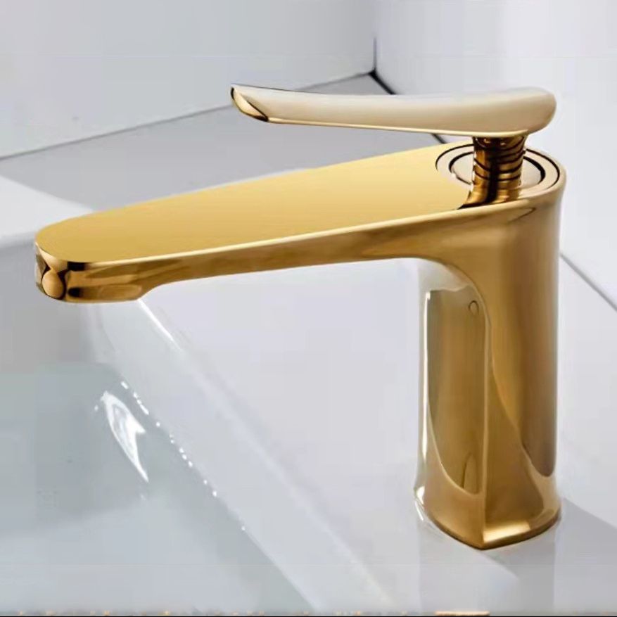 Avtoit | 1 Handle Solid Copper Bathroom Sink Faucet Nordic Modern Vanity Faucet with Drain