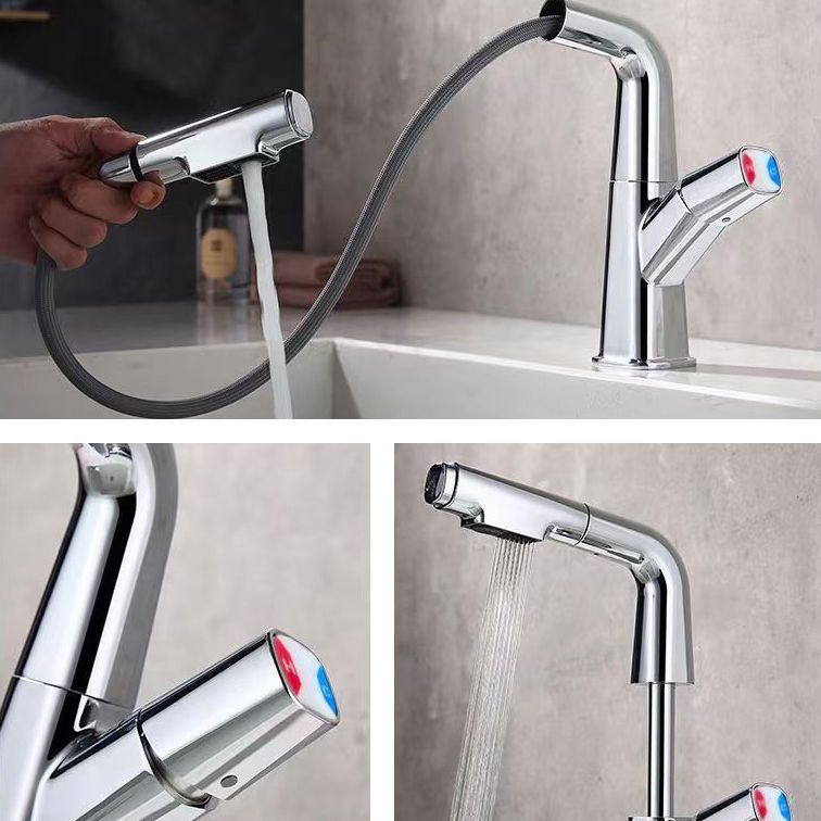 Avtoit | Brass Contemporary Sink Faucet Pull-Out Round Bathroom Faucet