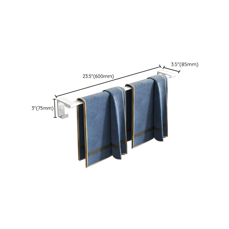 Avtoit | Modern White Bathroom Hardware Set Towel Rack Bath Shelf Bathroom Hardware Set