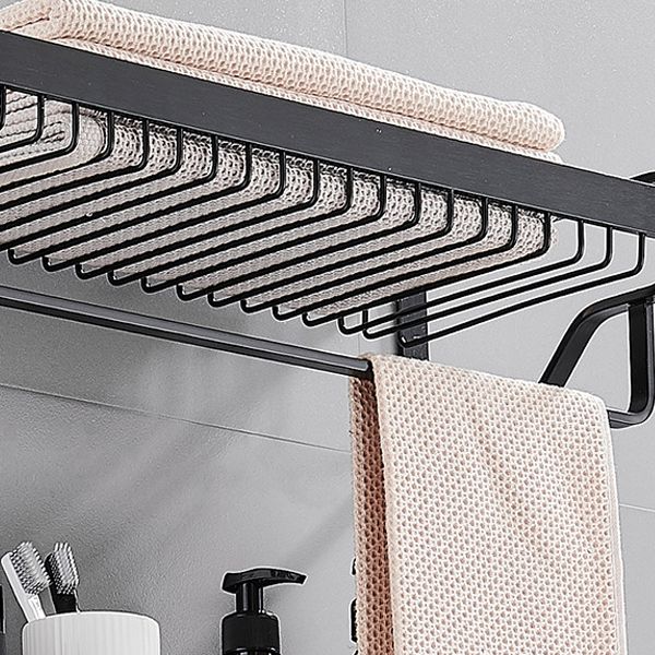 Avtoit | Black / Silver Bathroom Accessories Aluminum Hardware Set Bathroom Shelf