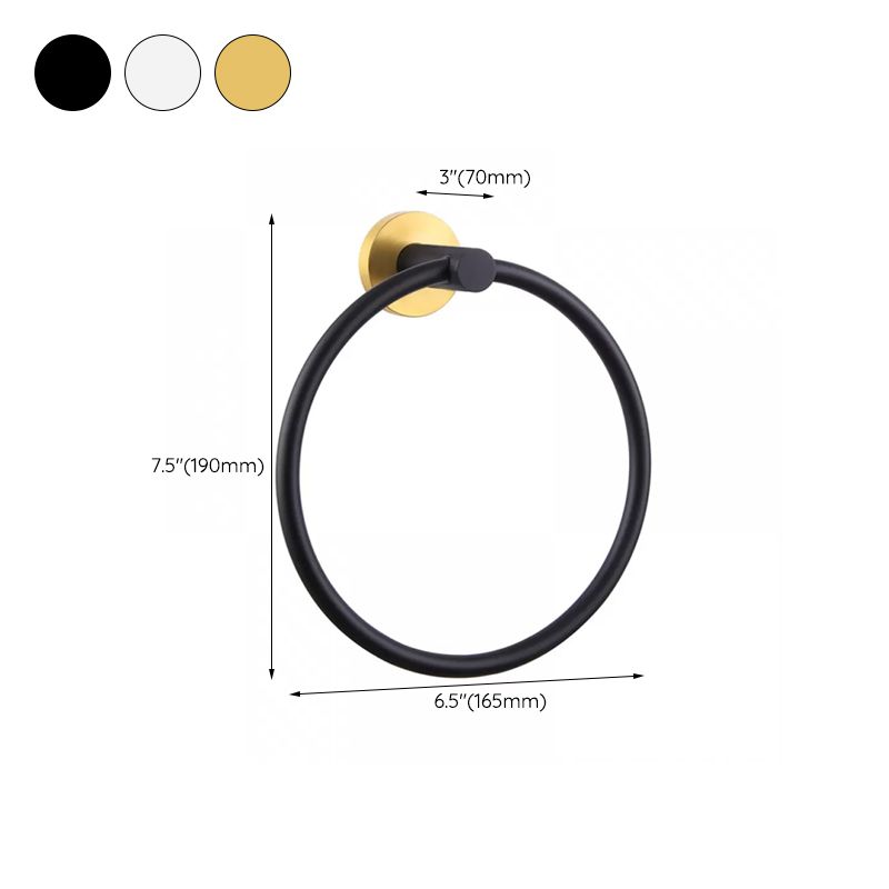 Avtoit | Modern Bathroom Hardware Set in Stainless Steel Brushed Chrome Towel Bar/Ring & Bathrobe Hook