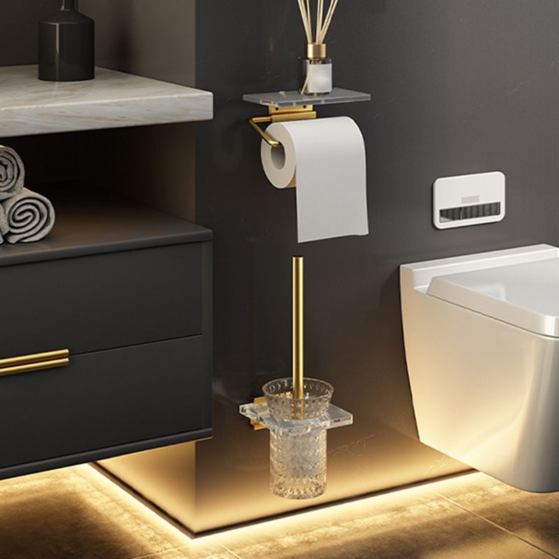 Avtoit | 6-piece bathroom accessory set made of gold-colored metal bathroom hardware set