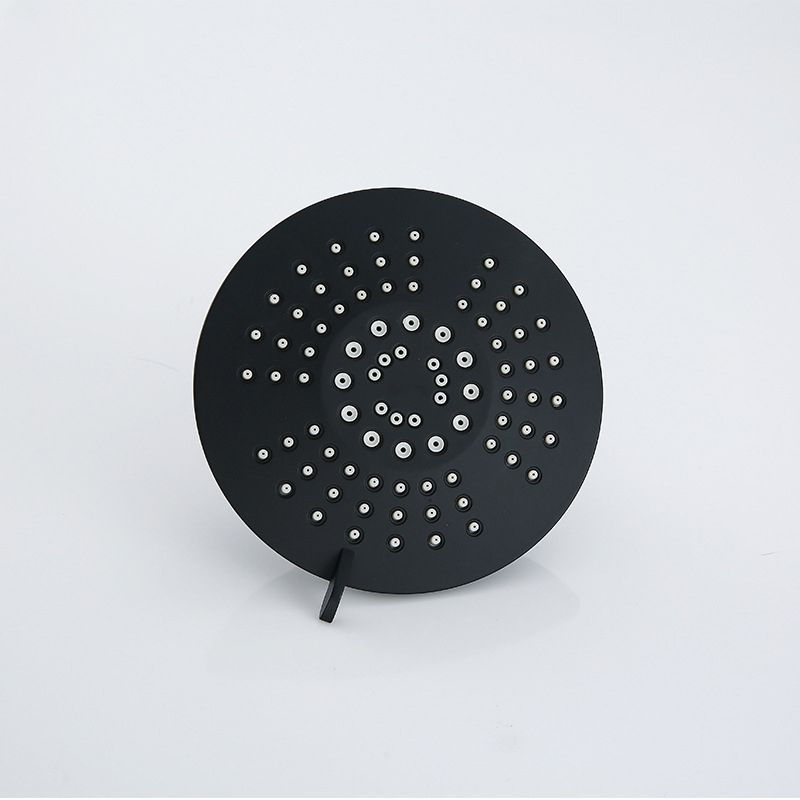 Avtoit | Round Fixed Shower Head Matte Black 5 Spray Patterns Wall Mounted Shower Head