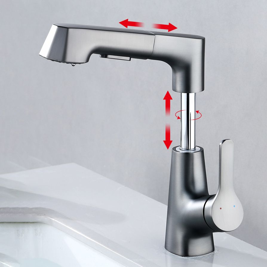 Avtoit | Contemporary Sink Faucet Plian Low Arc Brass Centerset Sink Faucet