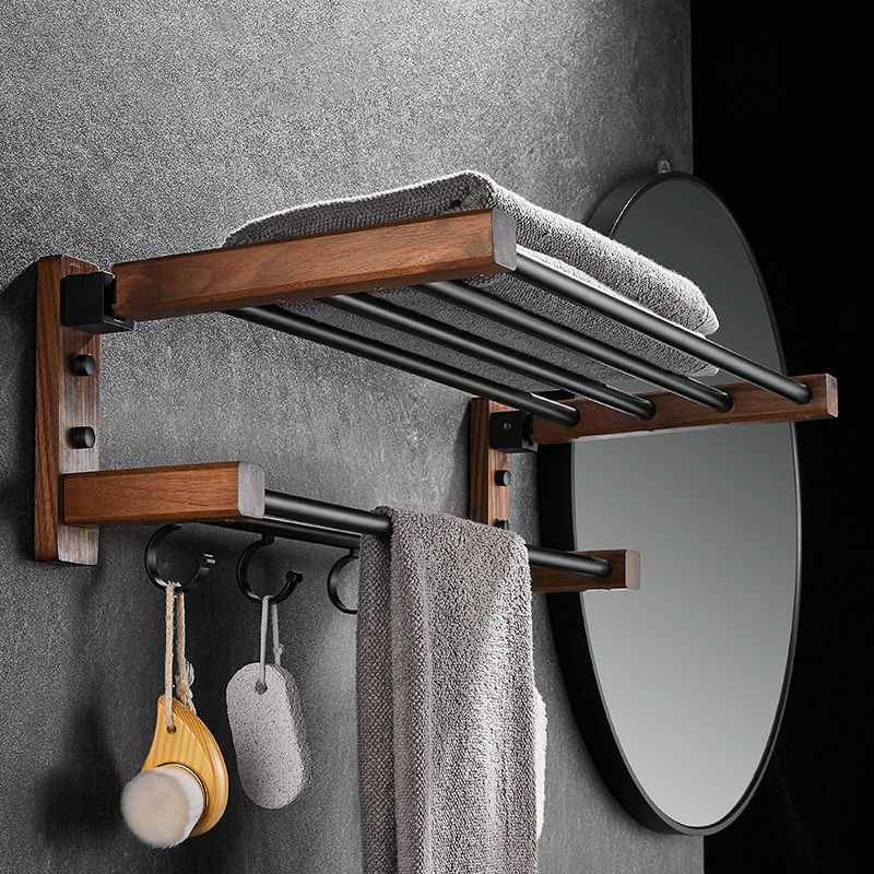 Avtoit | 7-piece bathroom accessory set wood and metal bathroom accessory hardware set