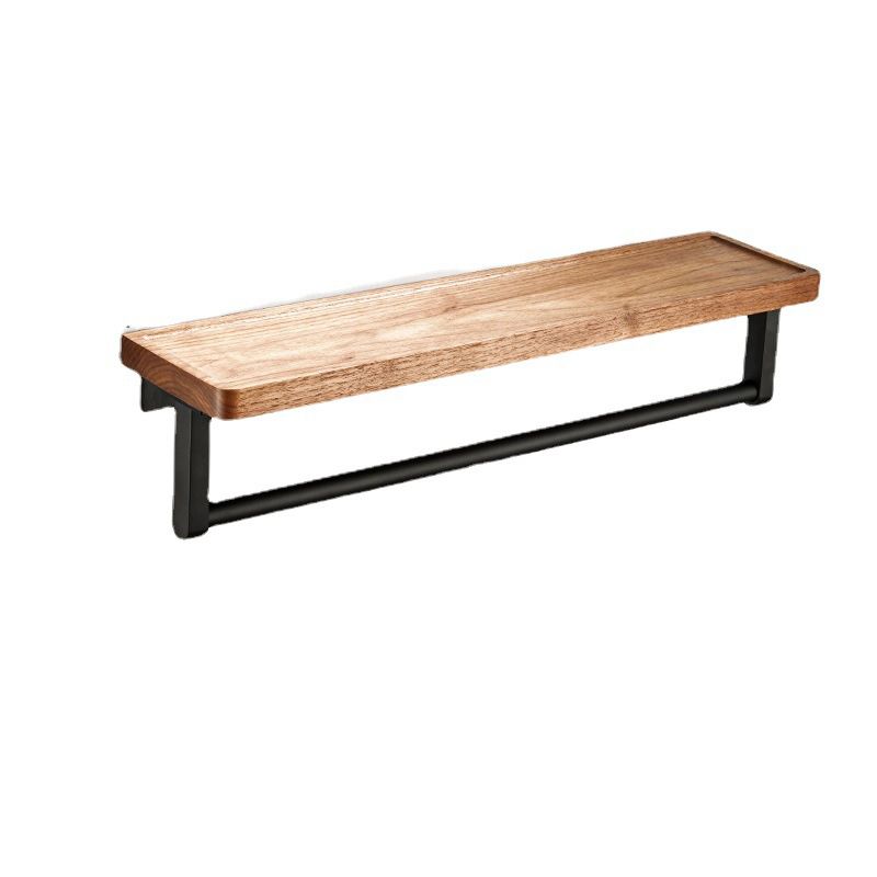 Avtoit | Wood and Aluminum Bath Accessory Set Black Bathroom Accessory Kit